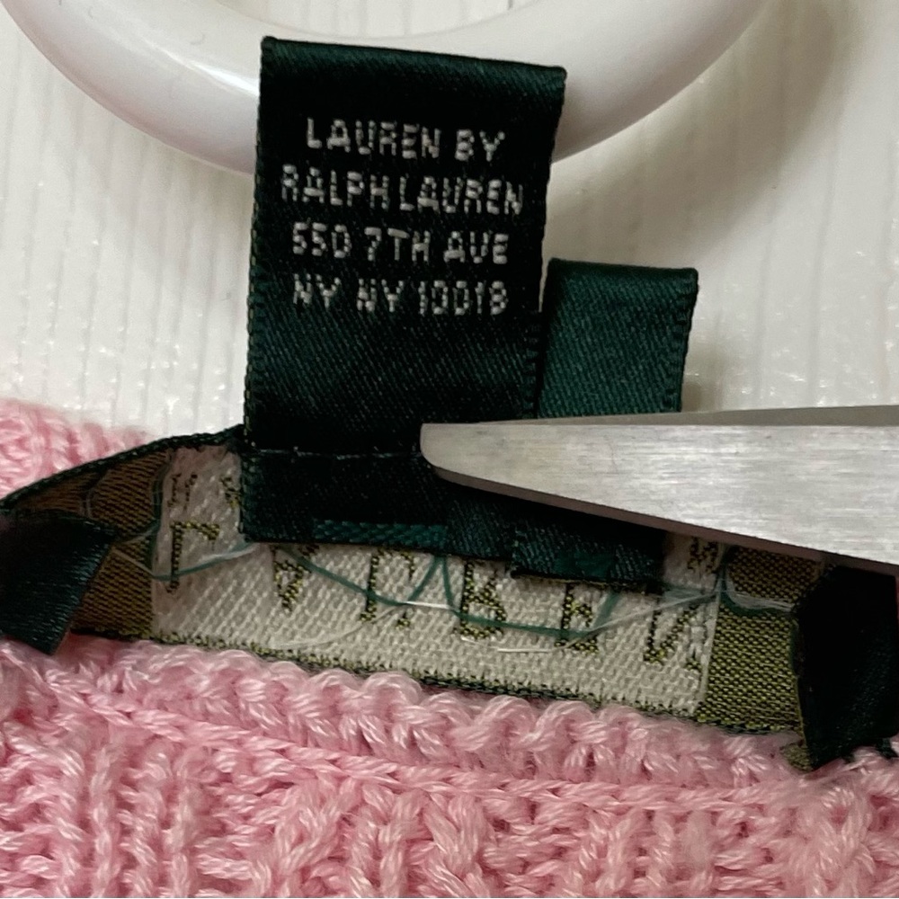 Ralph Lauren Light Pink V-Neck Sweater - Picture 3 of 9